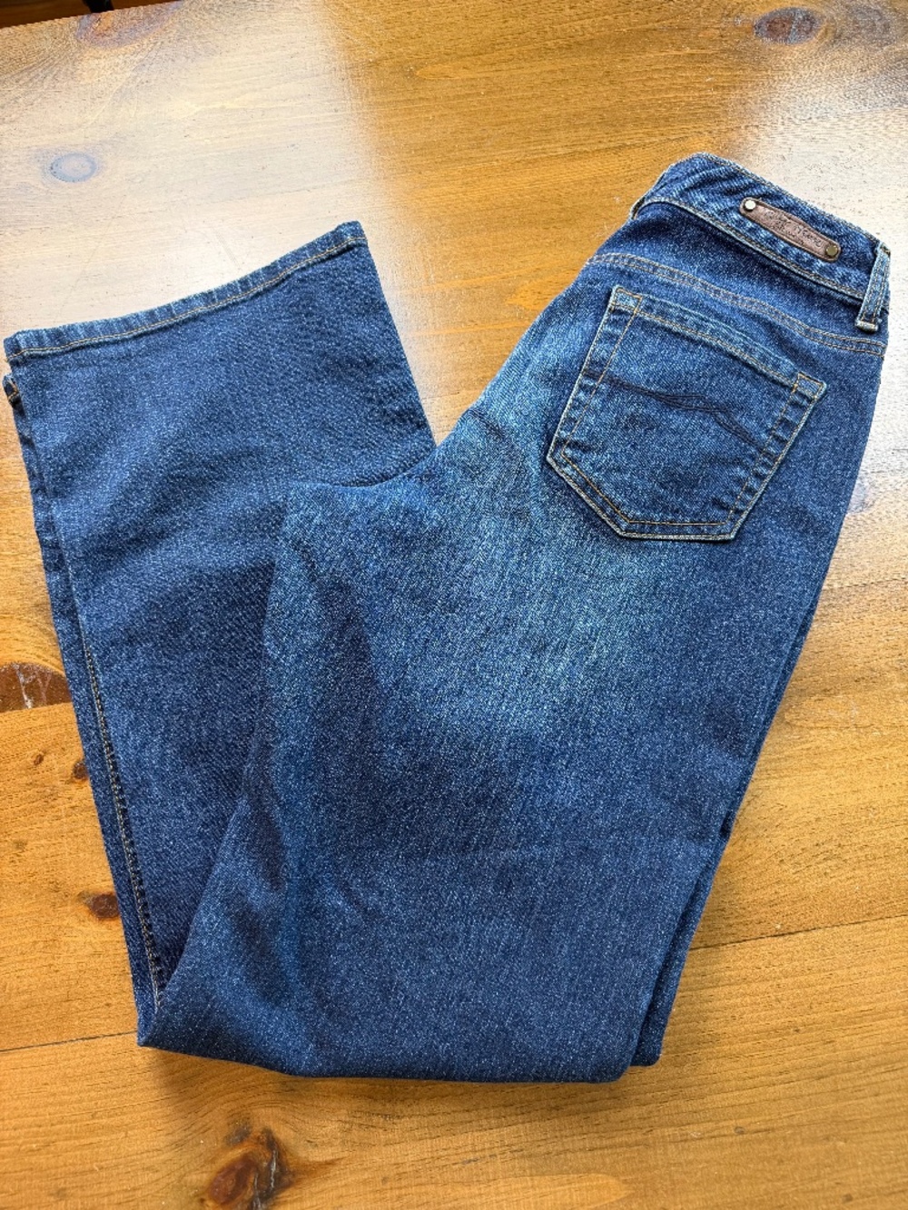 Ruff Hewn Dark Wash Flare Jeans Women's Size 10 Slight Stretch Denim
